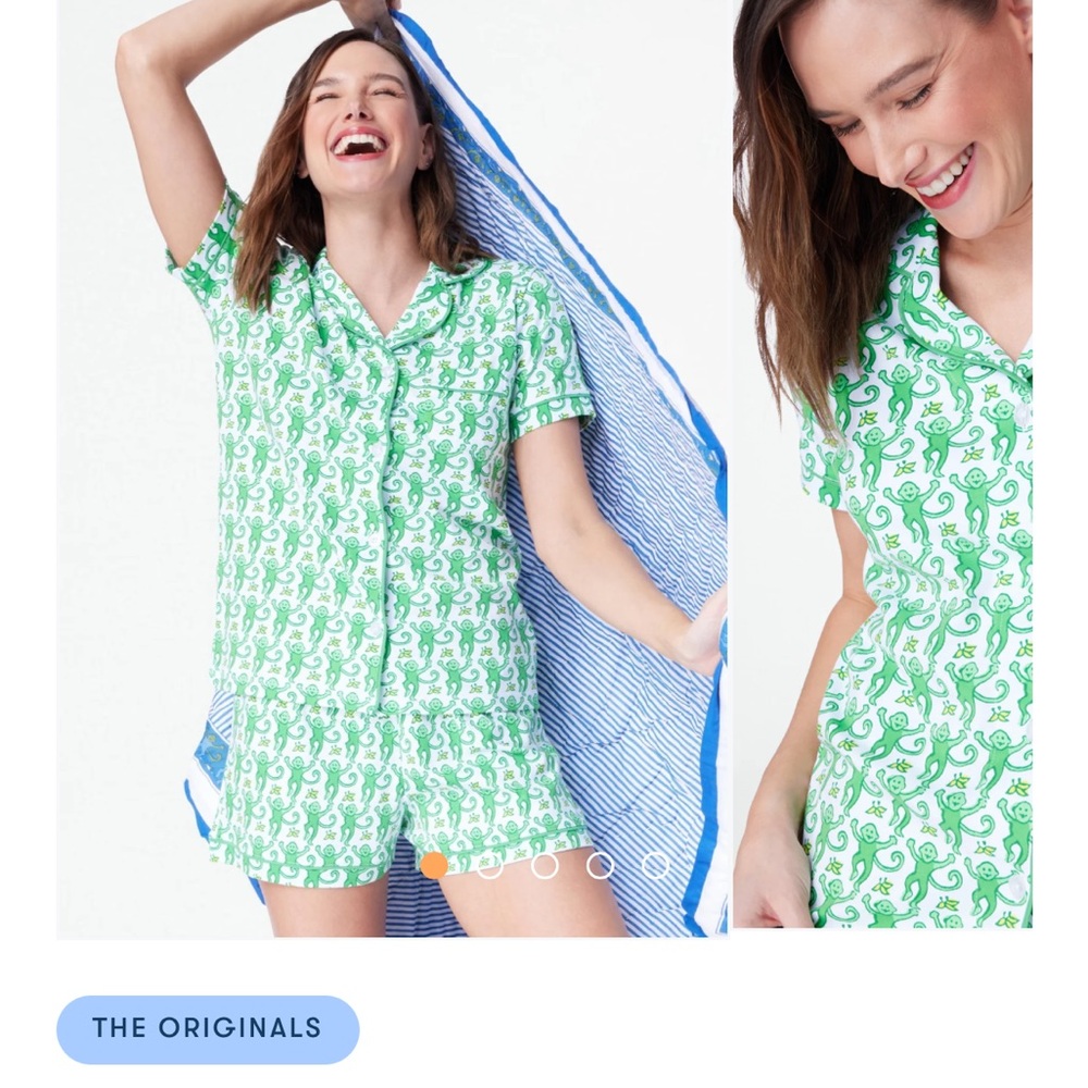 Roller Rabbit Emerald Monkey Polo Pajamas